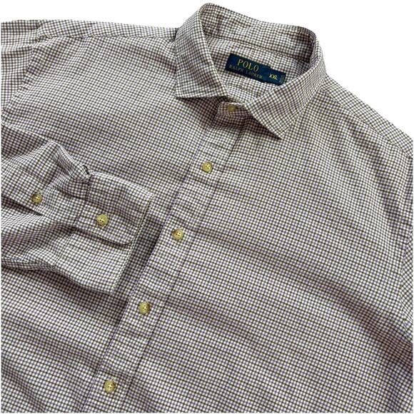 Polo by Ralph Lauren Other - Polo Ralph Lauren Purple Brown White Plaid Button Down Flannel Shirt Men's XXL